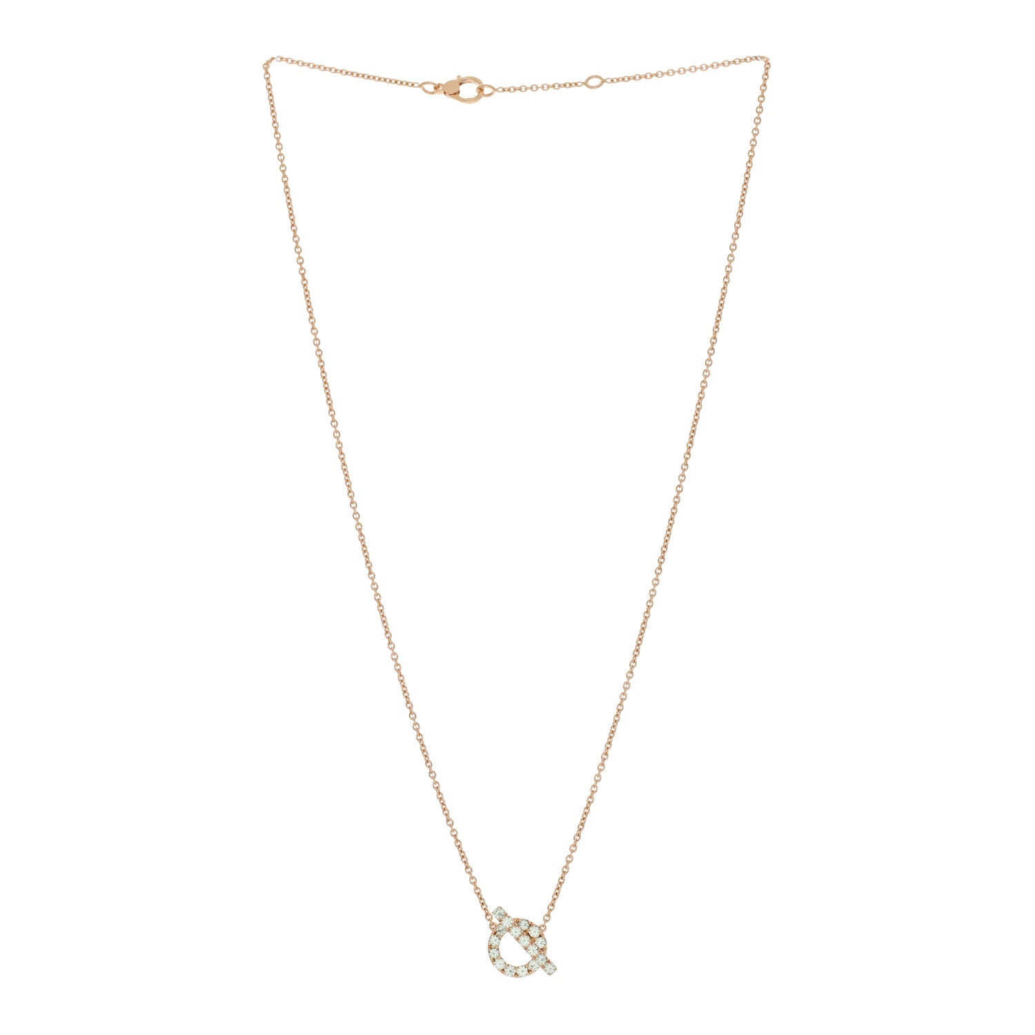 18K Rose Gold Green Sapphire Finesse Pendant Necklace