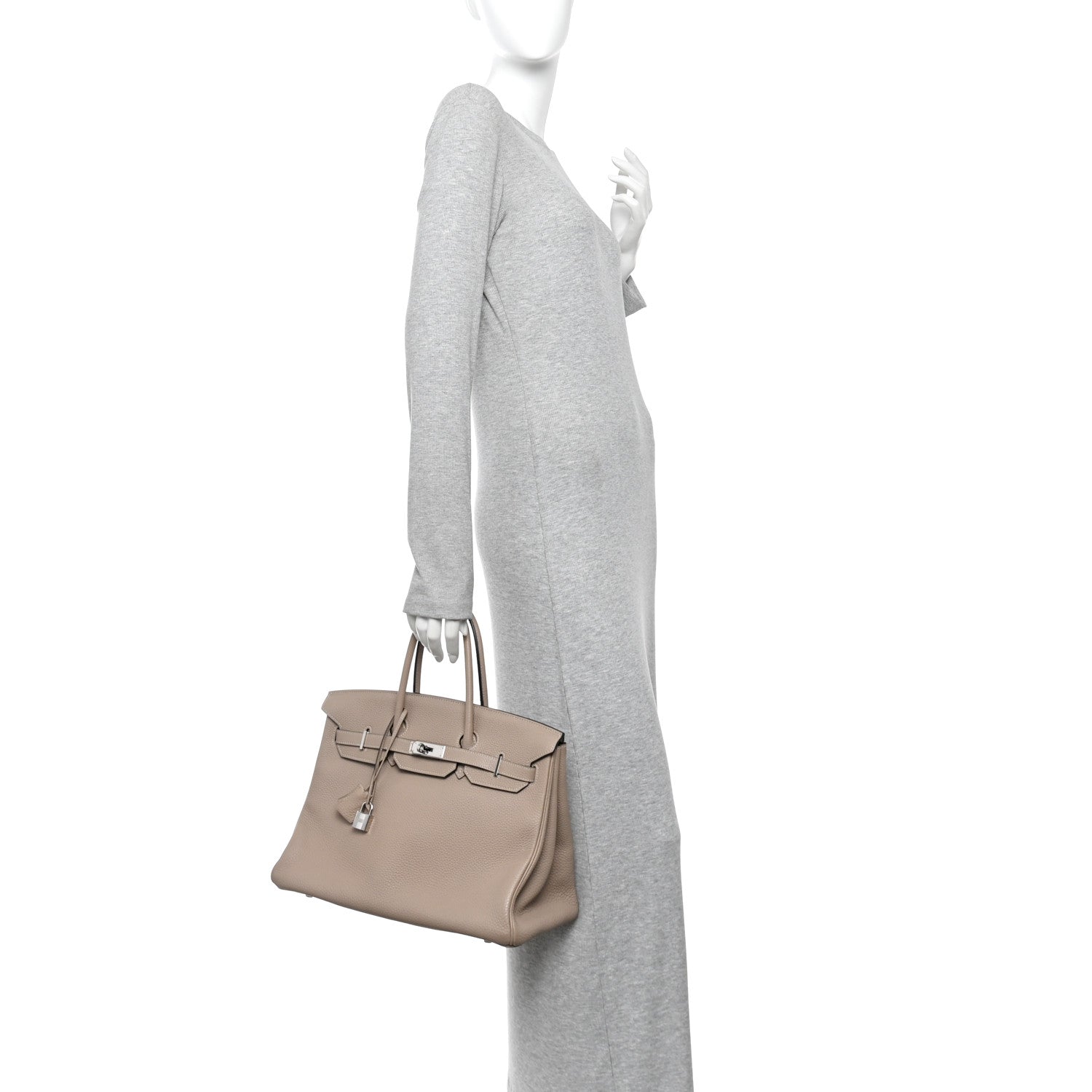 Togo Horseshoe Birkin 35 Gris Tourterelle Etoupe