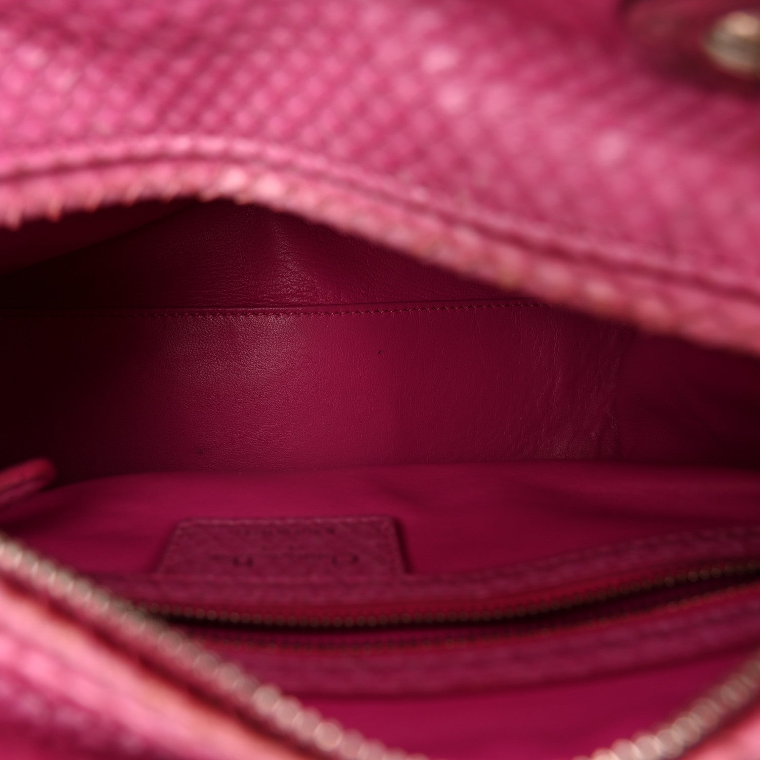 Snakeskin Medium Lady Dior Pink