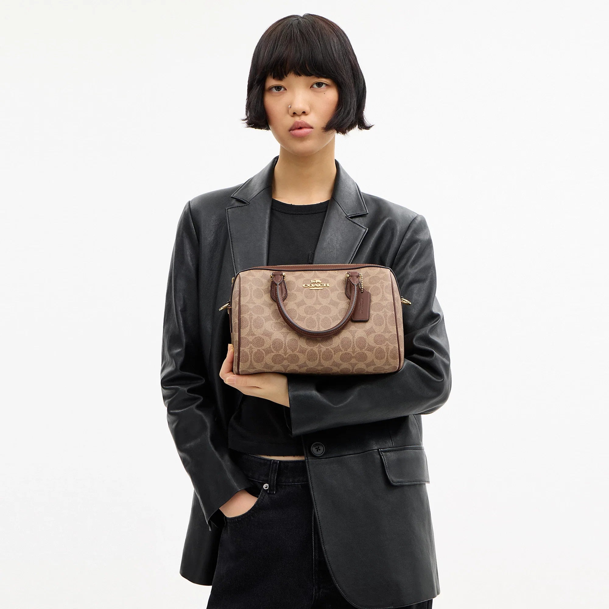 Coach Outlet Rowan Satchel Bag In Signature Canvas