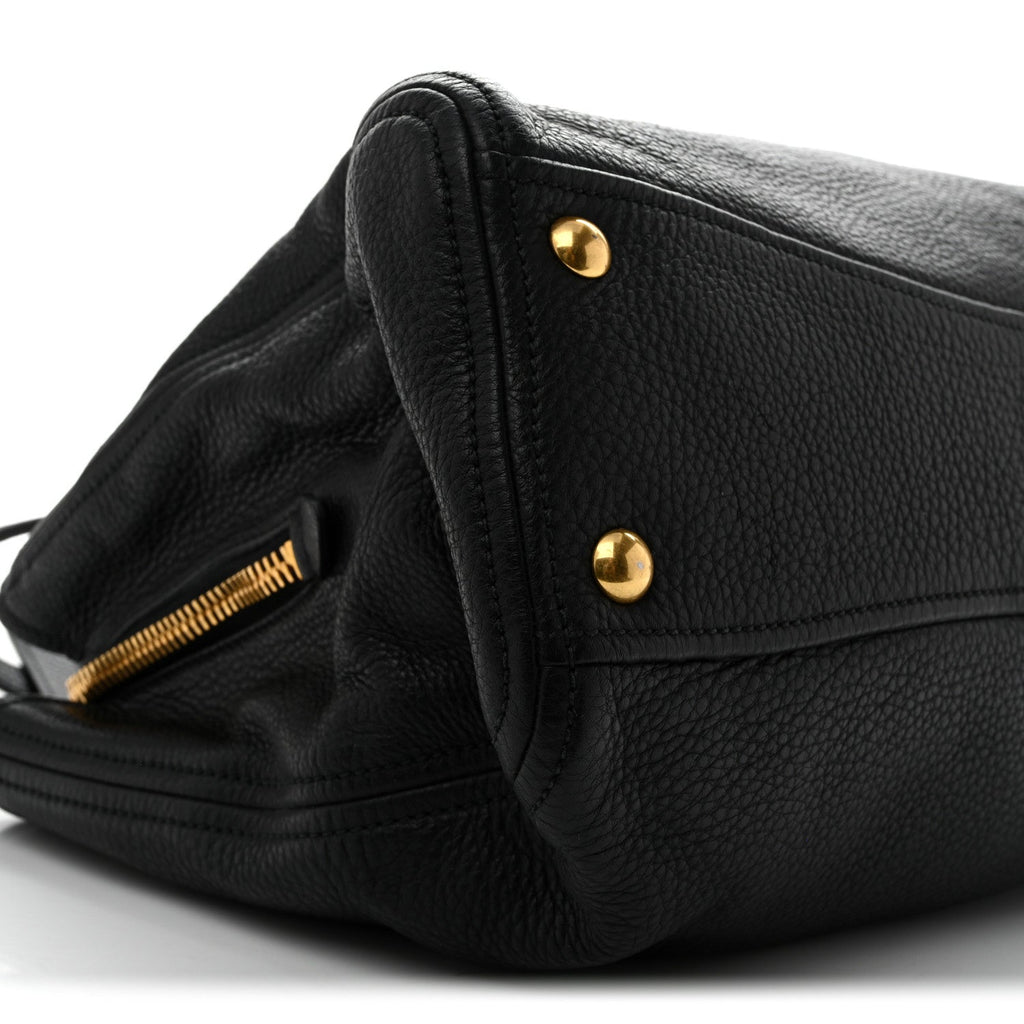 Vitello Daino Caribu Tote Black