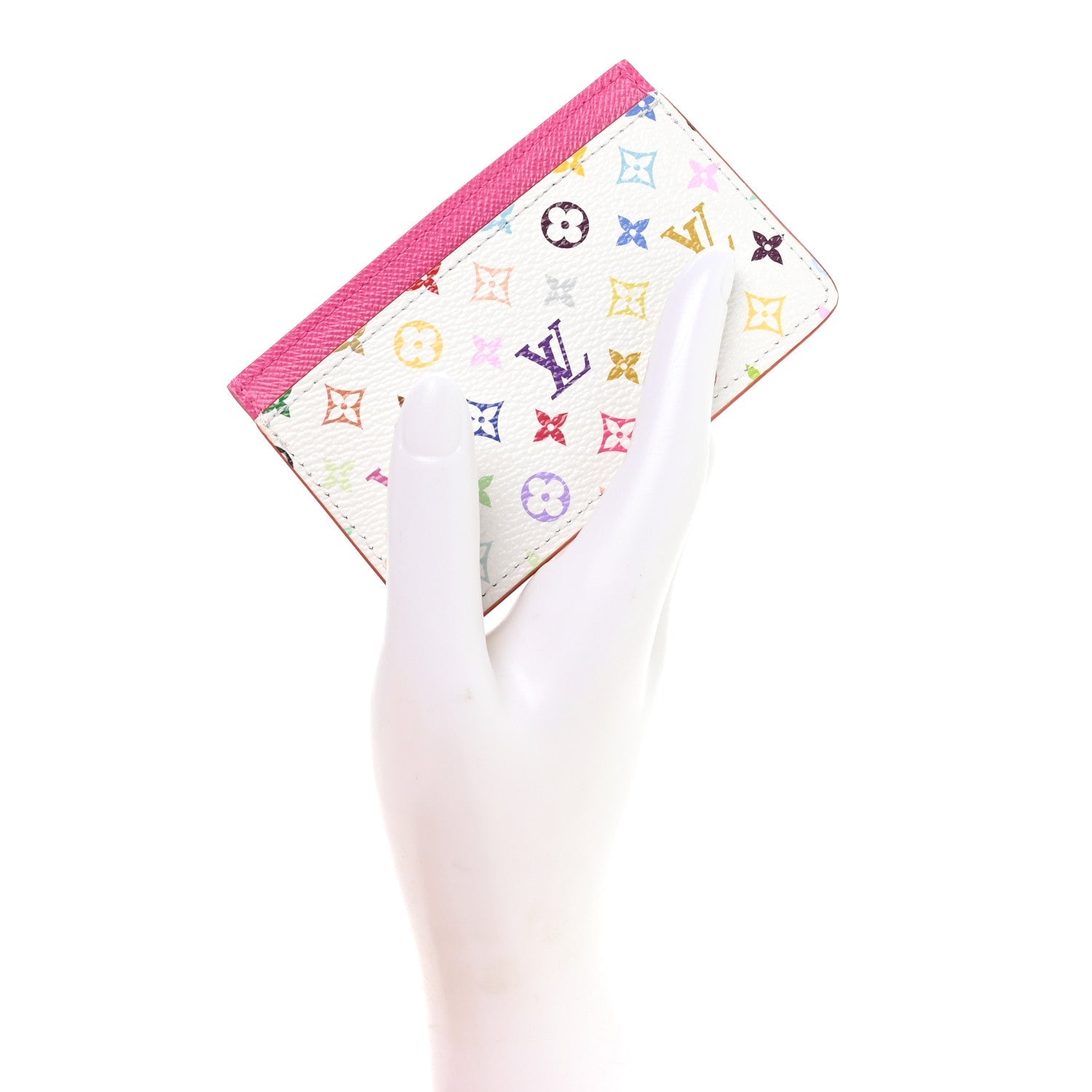 LV X TM Monogram Multicolor Card Holder Kawaii Pink