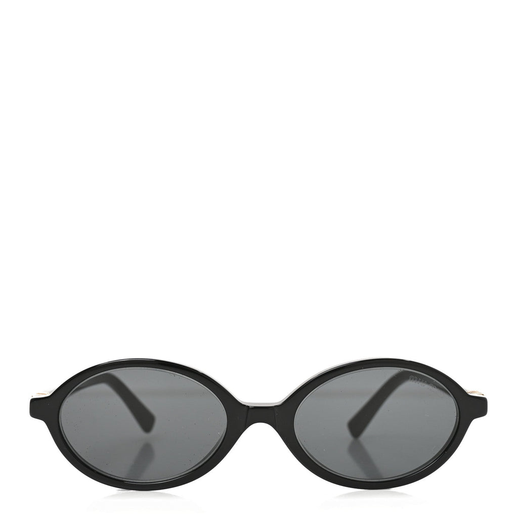 Acetate Oval Regard Sunglasses SMU04Z Black