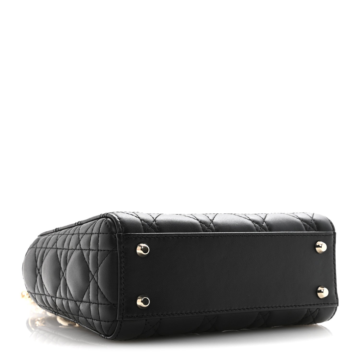 Lambskin Cannage Mini Lady Dior Black