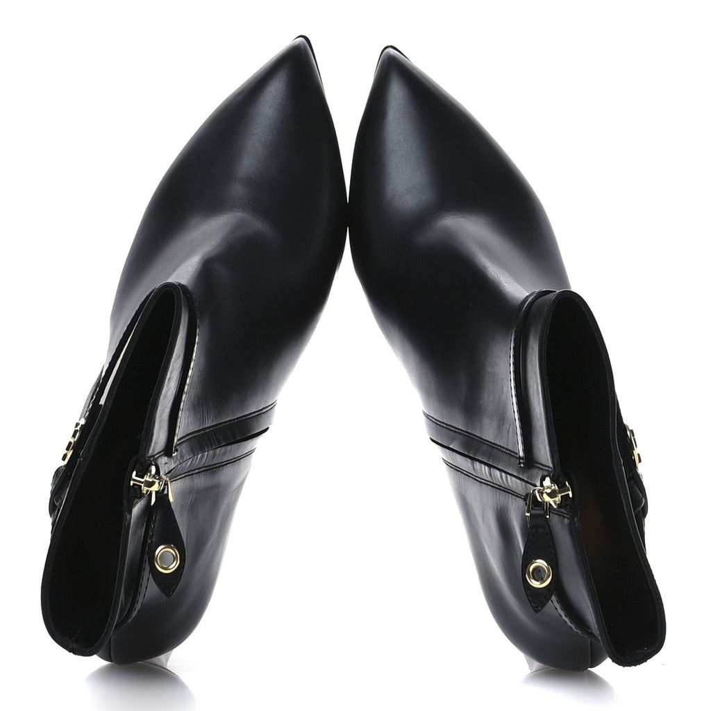 Calfskin LV Roxy Platform Ankle Boots 41 Black