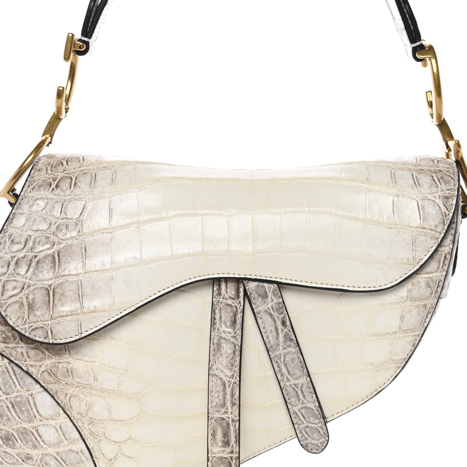 Niloticus Crocodile Himalaya Saddle Bag Latte
