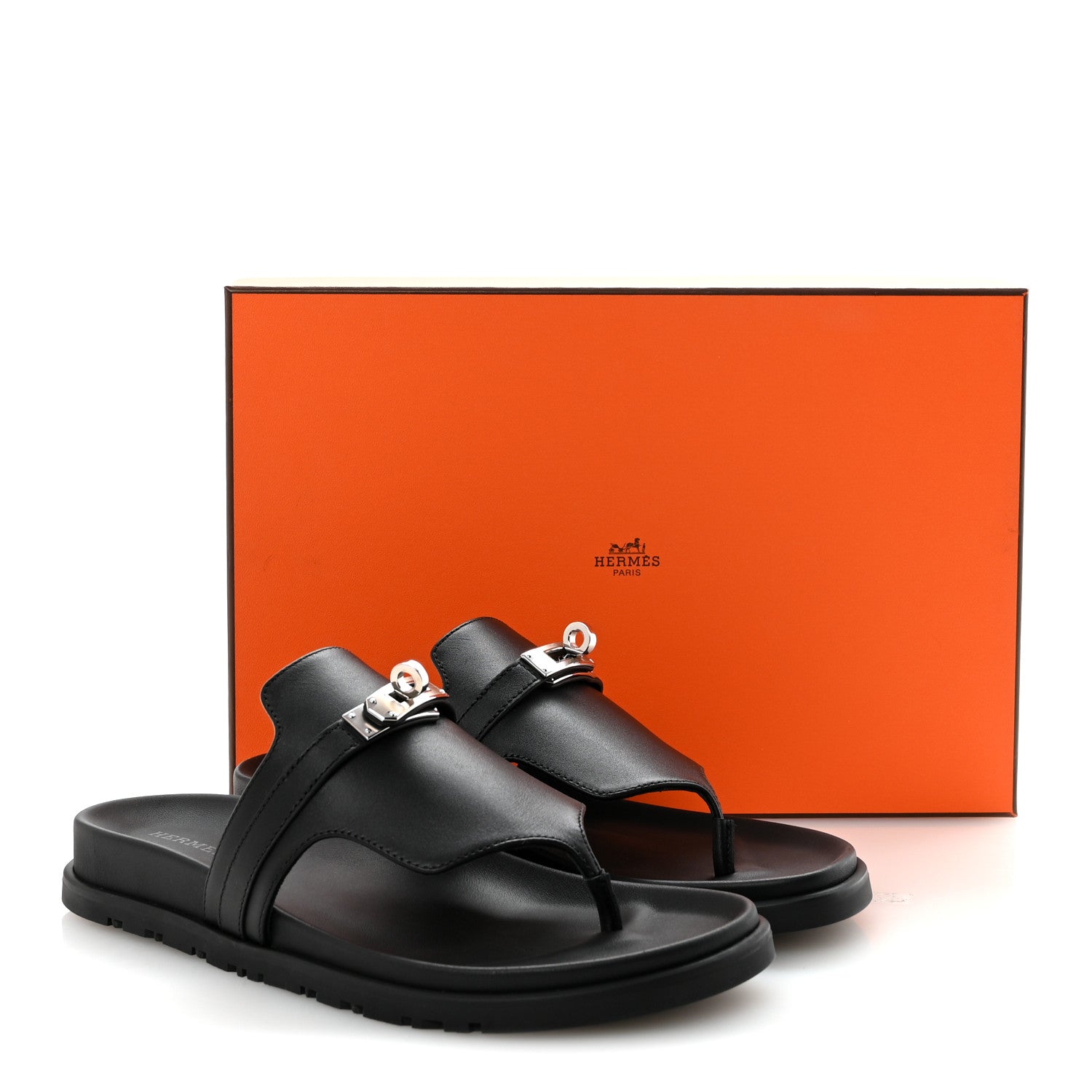 Calfskin Womens Empire Sandals 38 Black