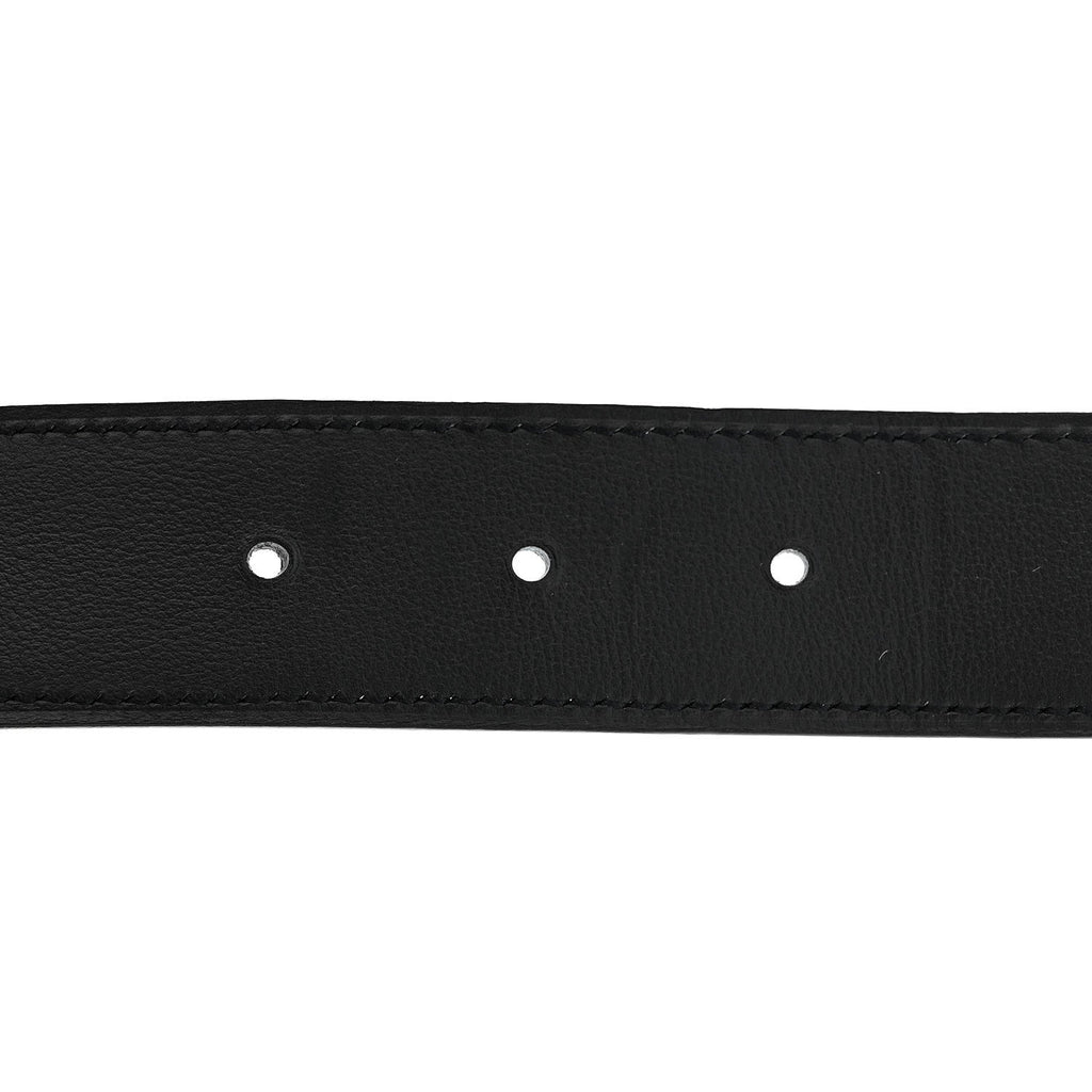 Matte Porosus Crocodile Monochrome 24mm Mini Constance H Belt 105 42 Black
