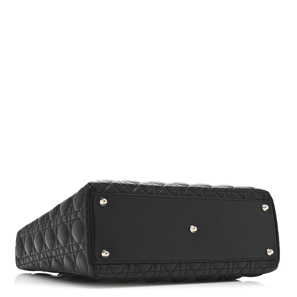 Lambskin Cannage Large Lady Dior Black