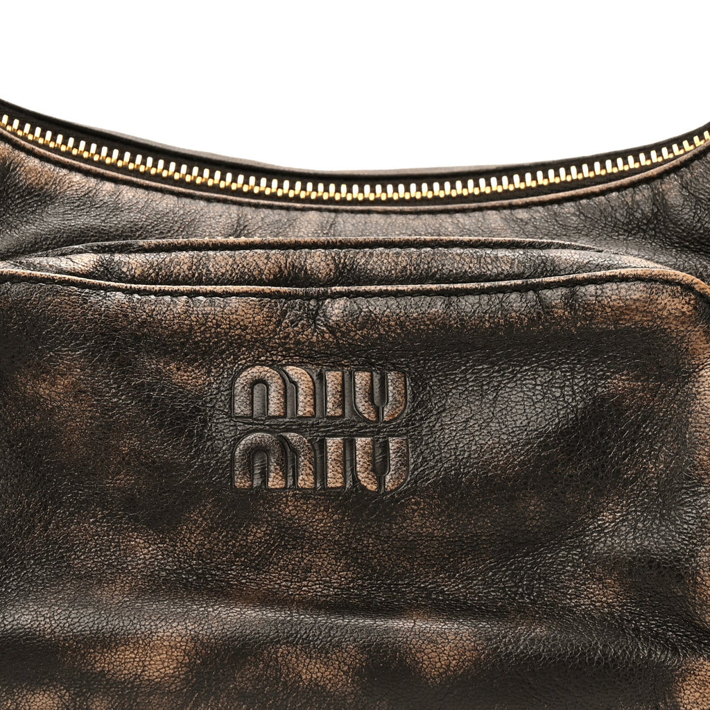 Distressed Nappa Pocket Bag  Sand Coffee