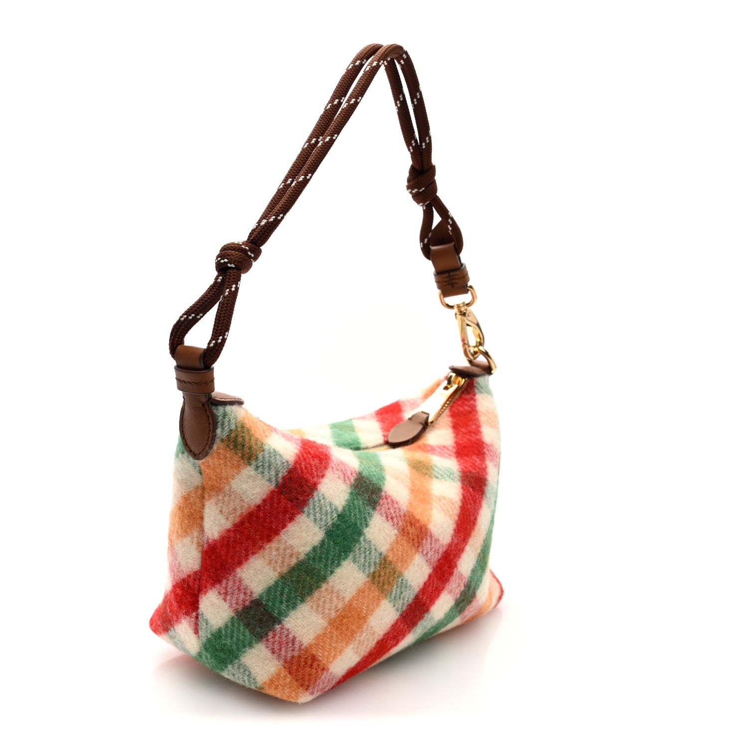 Tartan Matelasse Plaid Hand Bag Rosso Verde