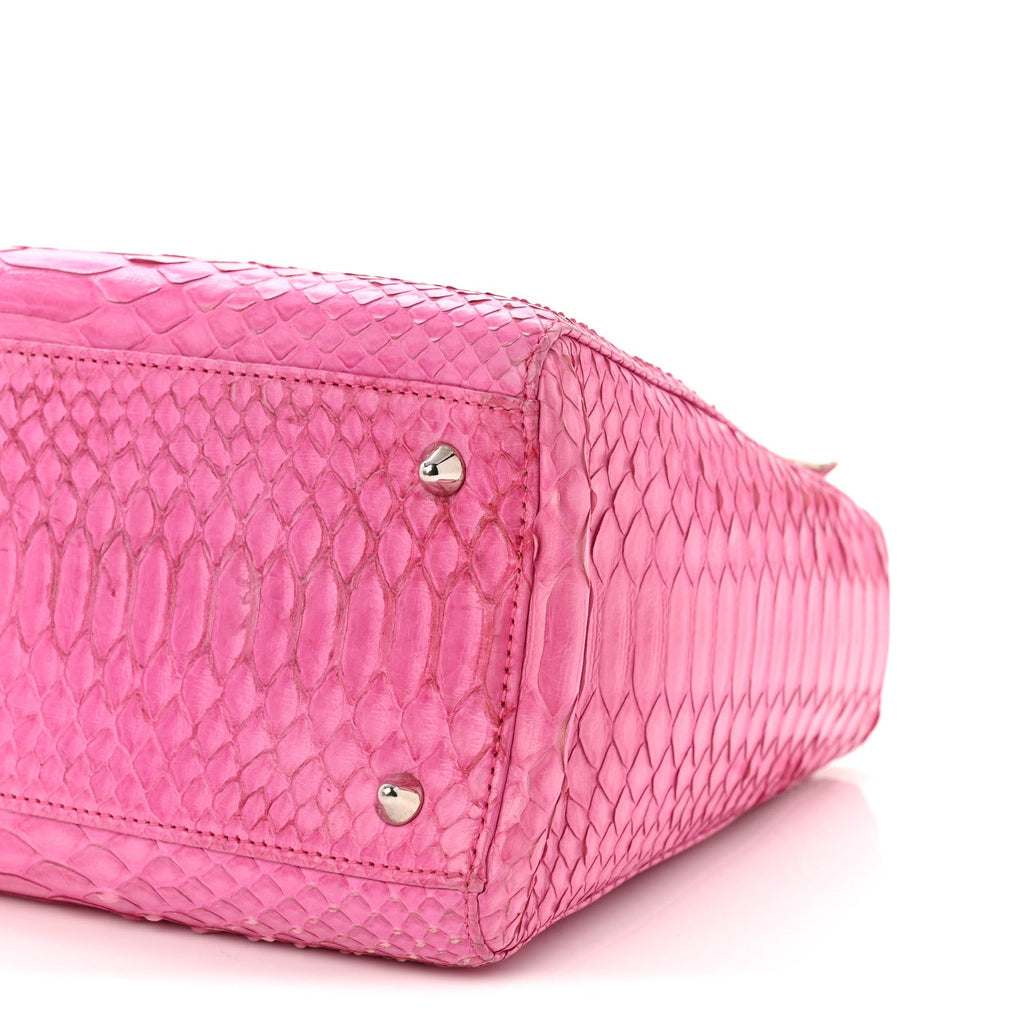 Snakeskin Medium Lady Dior Pink