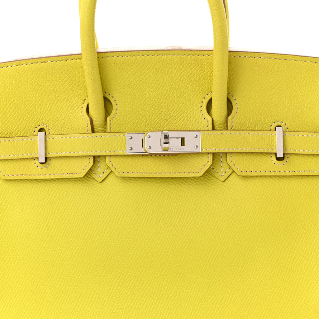 Epsom Candy Birkin 25 Lime Gris Perle