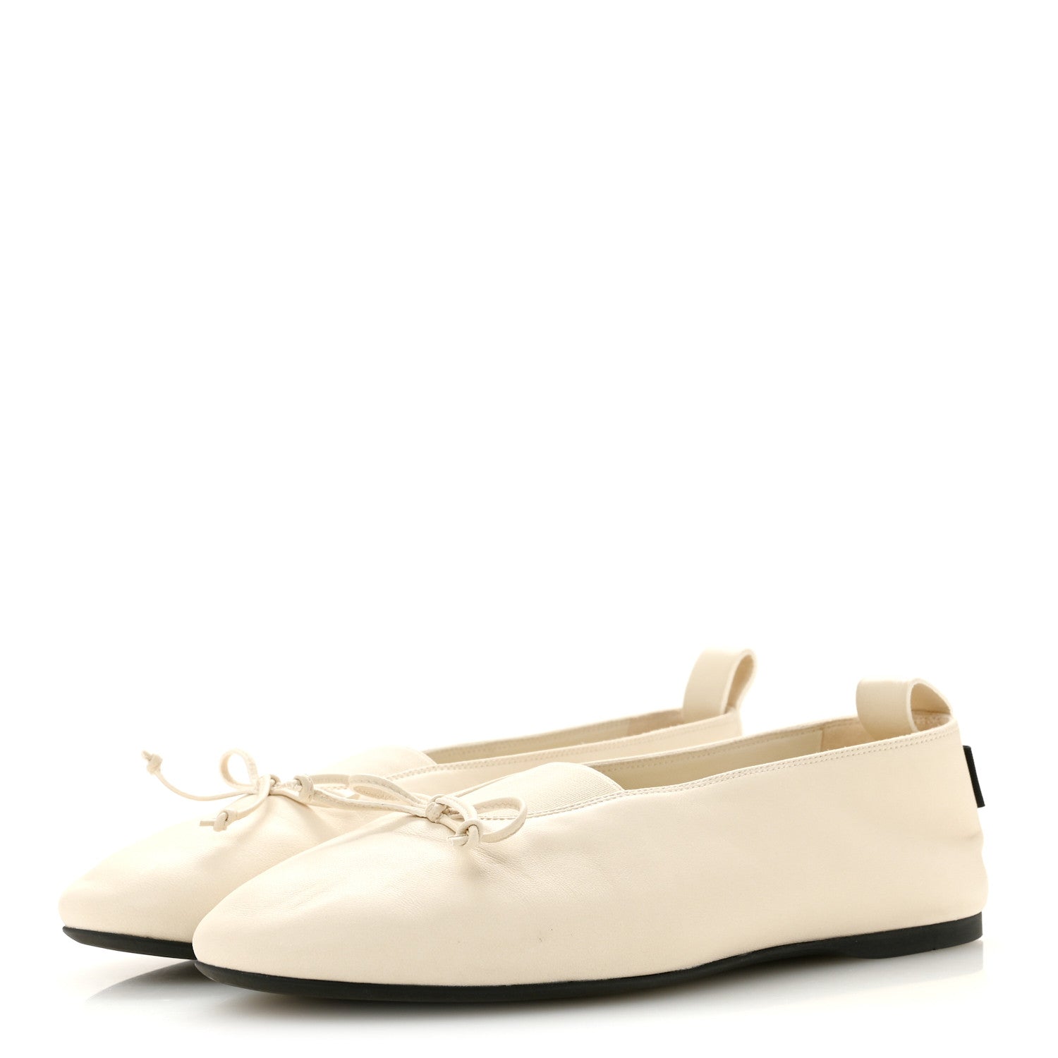 Nappa Womens Elan Bow Ballerina Flats 36 Avorio