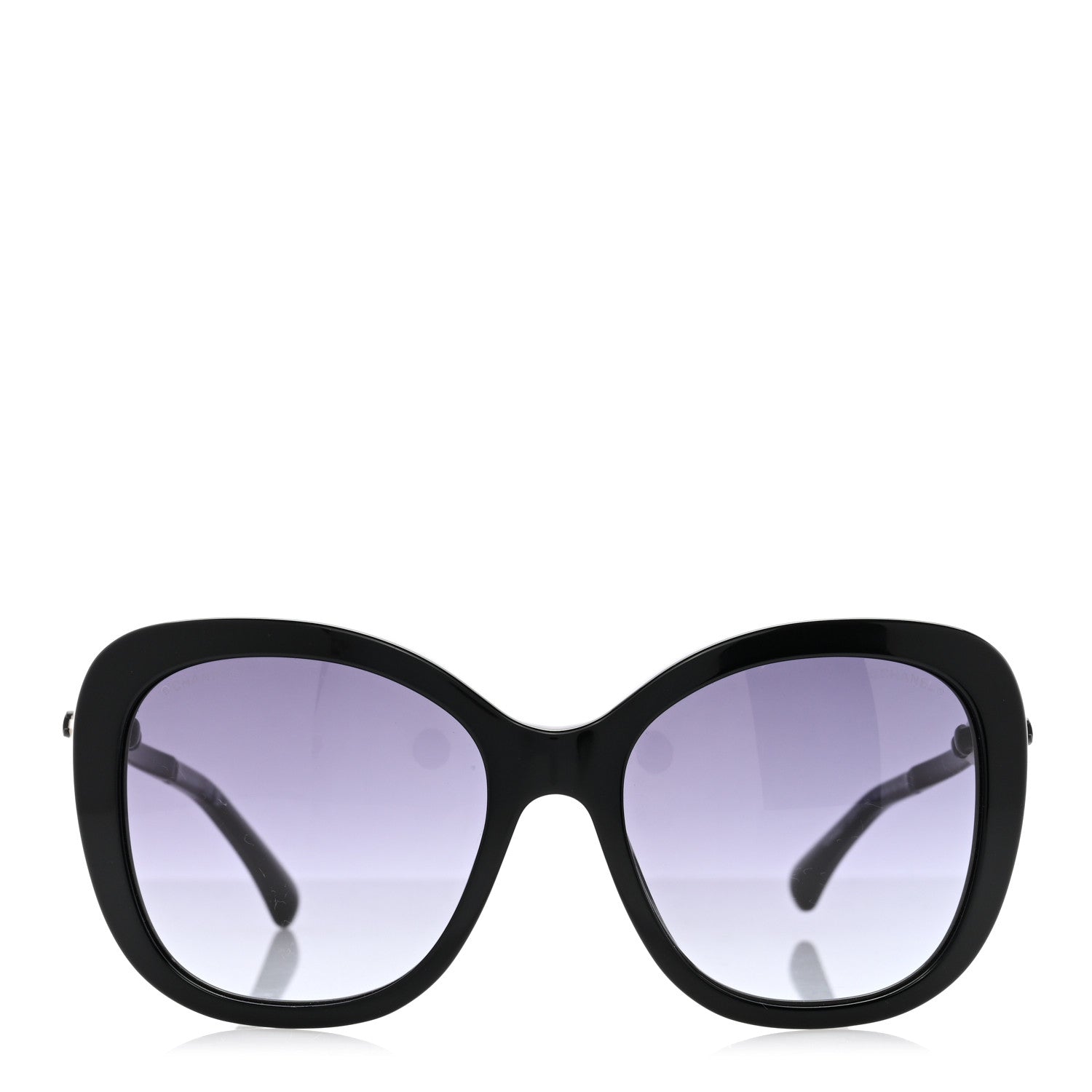 Acetate Butterfly Winter Pearl Sunglasses 5339-H Black