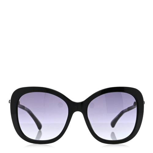 Acetate Butterfly Winter Pearl Sunglasses 5339-H Black