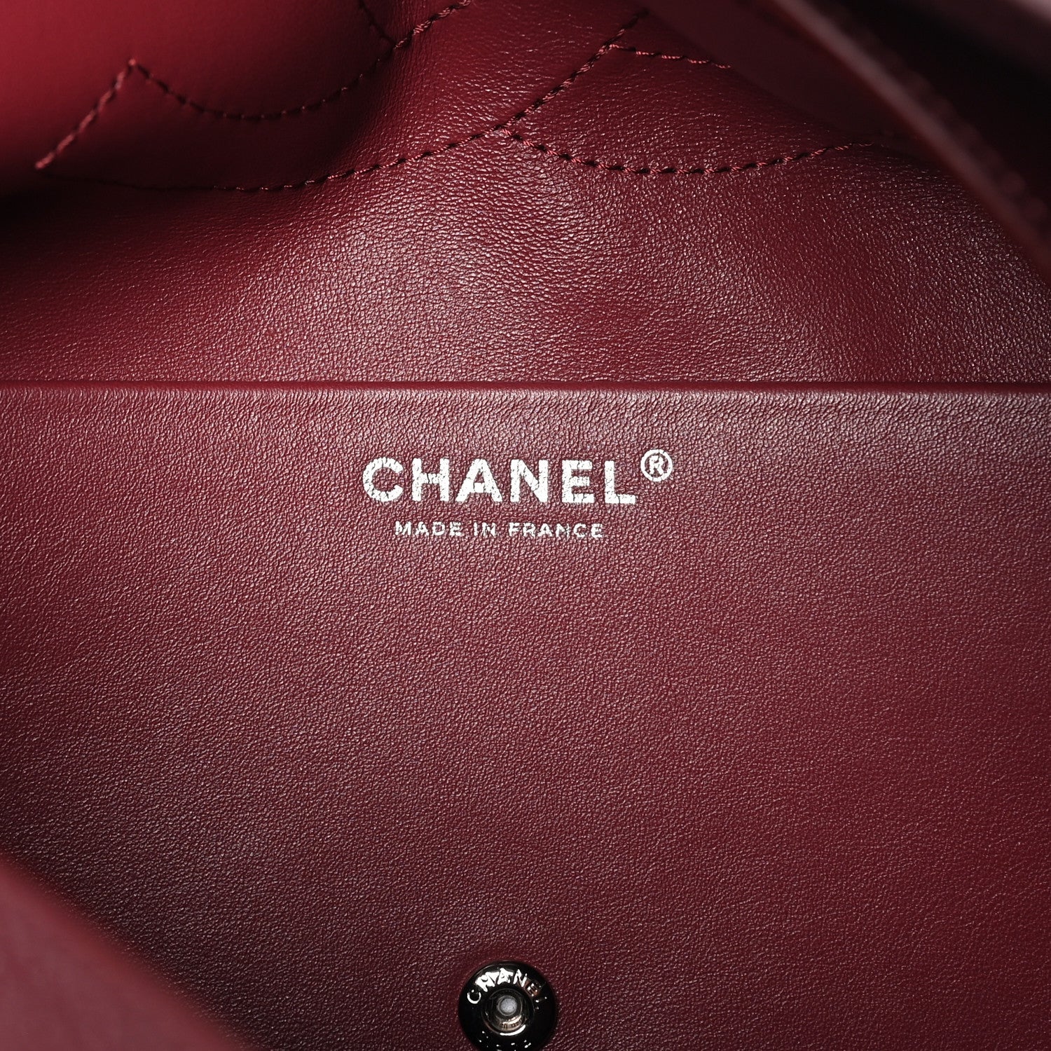 Grained Calfskin Small Souplissimo Maxi Flap Burgundy