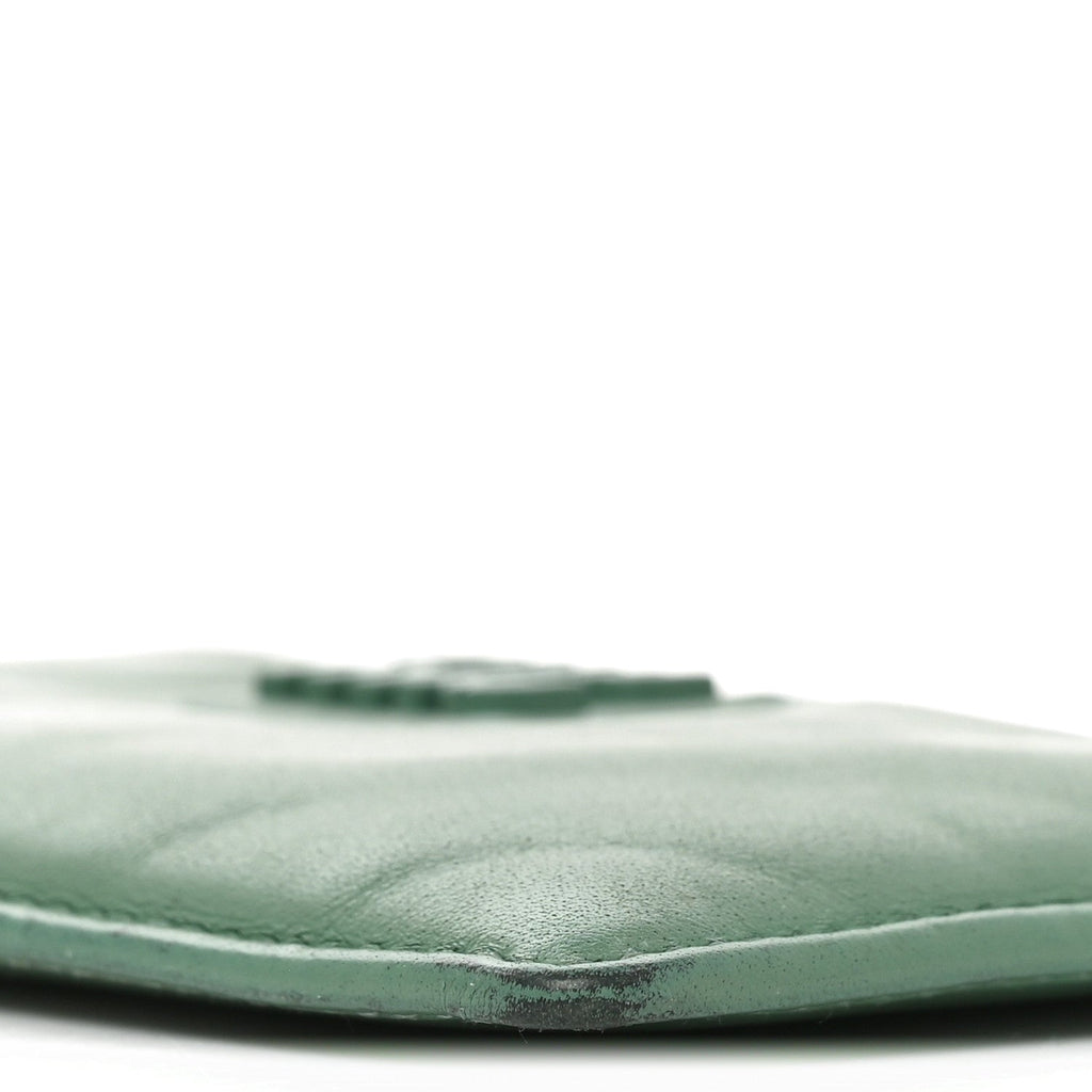 Soft Calf Softy Envelope Zip Card Holder Salvia
