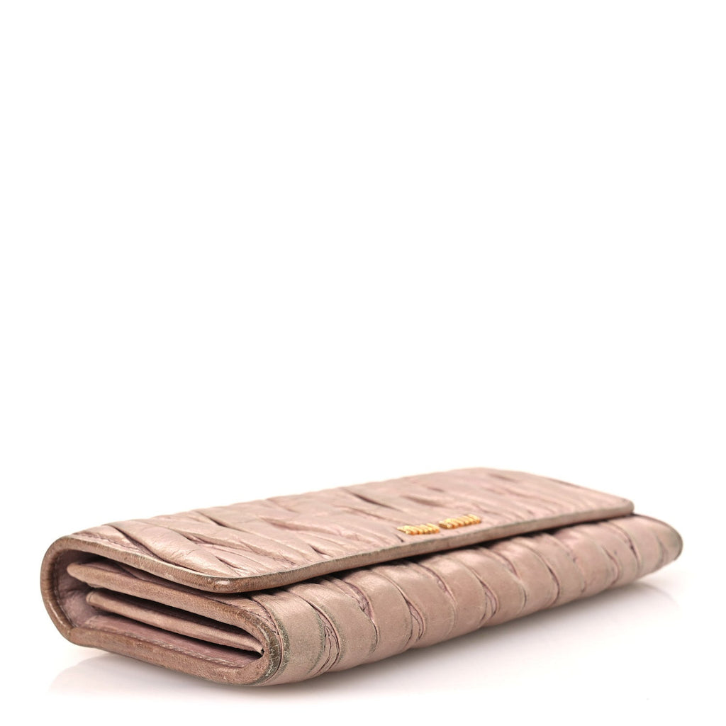 Nappa Lux Matelasse Flap Wallet Mughetto