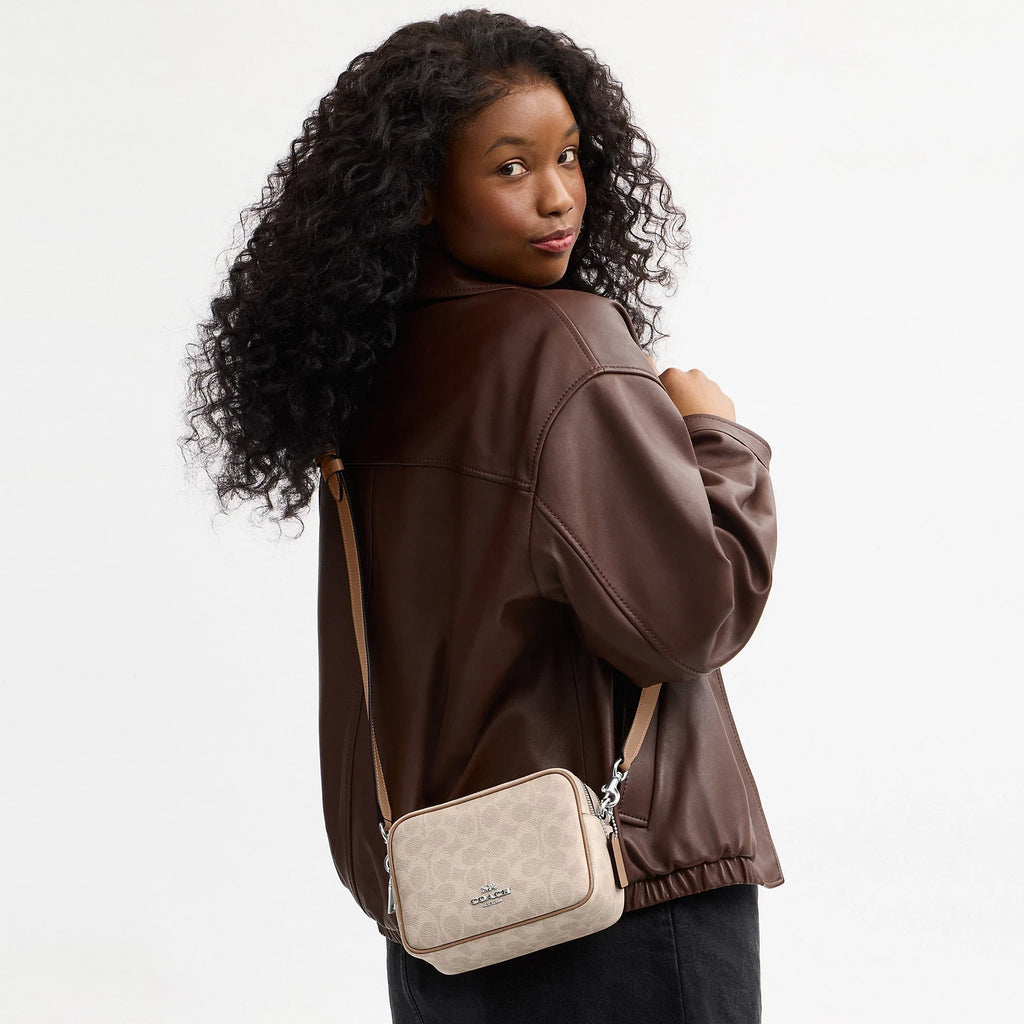 Coach Outlet Mini Carey Crossbody Bag In Signature Canvas