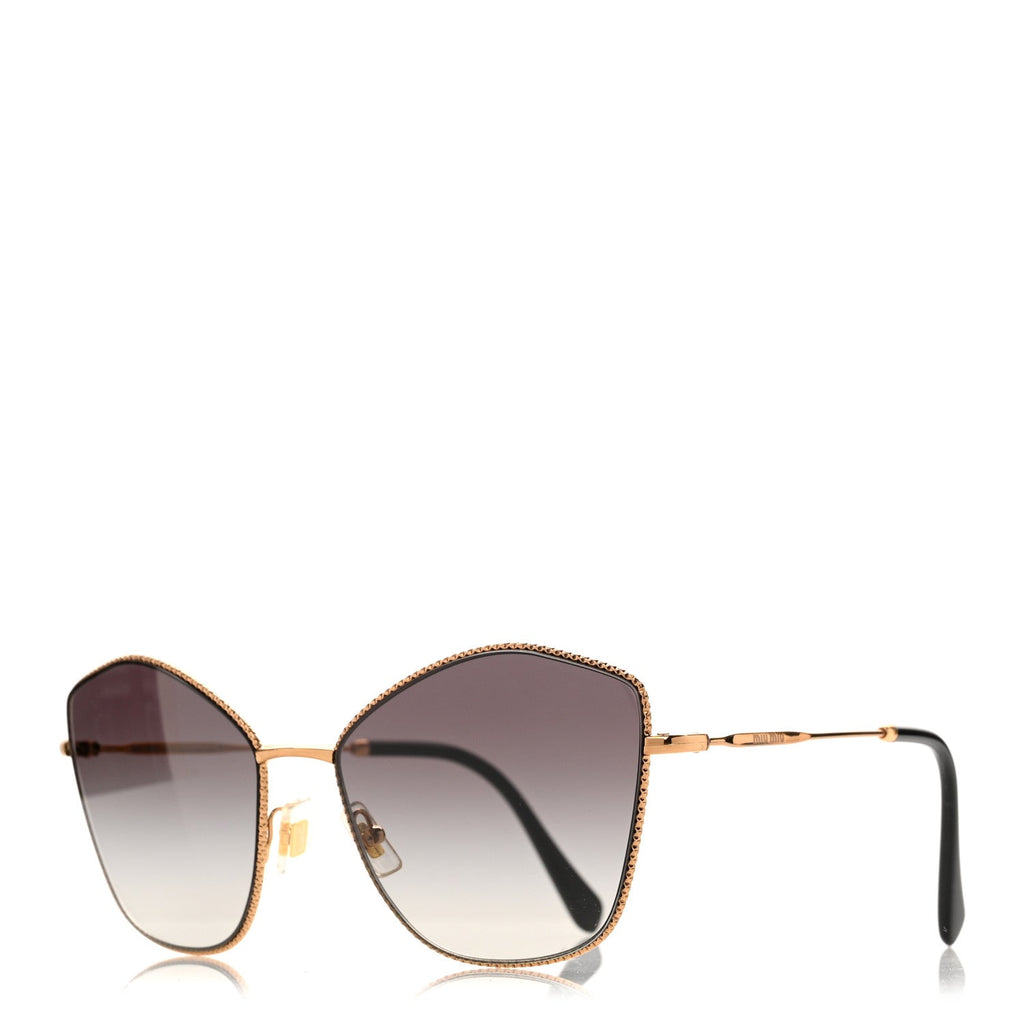 Metal Cat Eye Sunglasses SMU60V Gold Grey