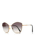 Metal Cat Eye Sunglasses SMU60V Gold Grey
