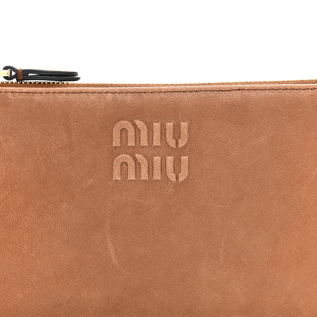 Nappa Aviator Mini Flat Pouch Rovere