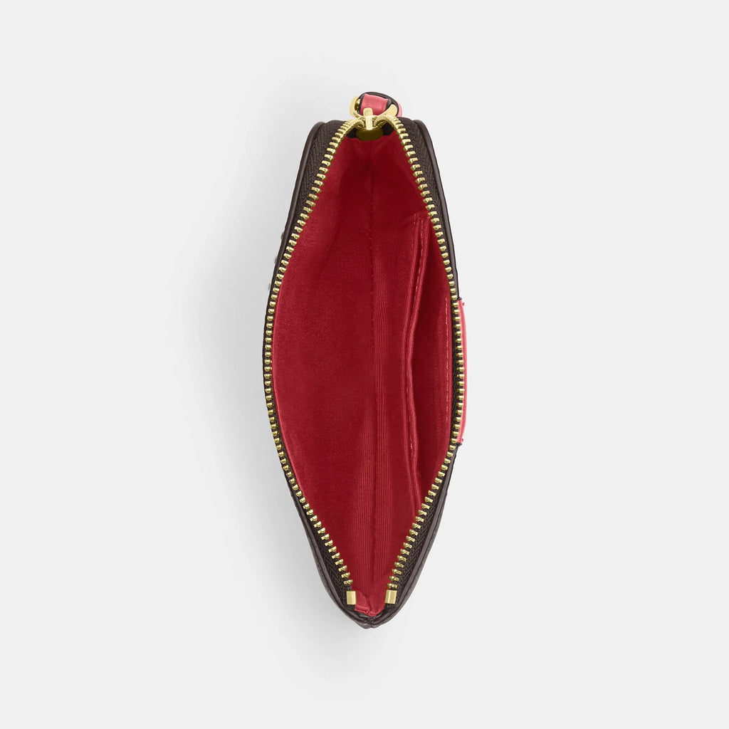 Coach Outlet Corner Zip Wristlet In Signature Canvas With Stripe