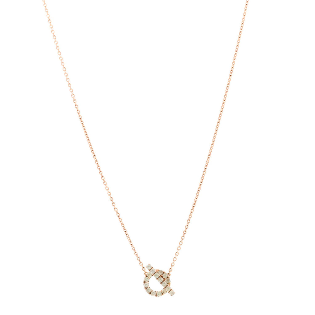 18K Rose Gold Green Sapphire Finesse Pendant Necklace
