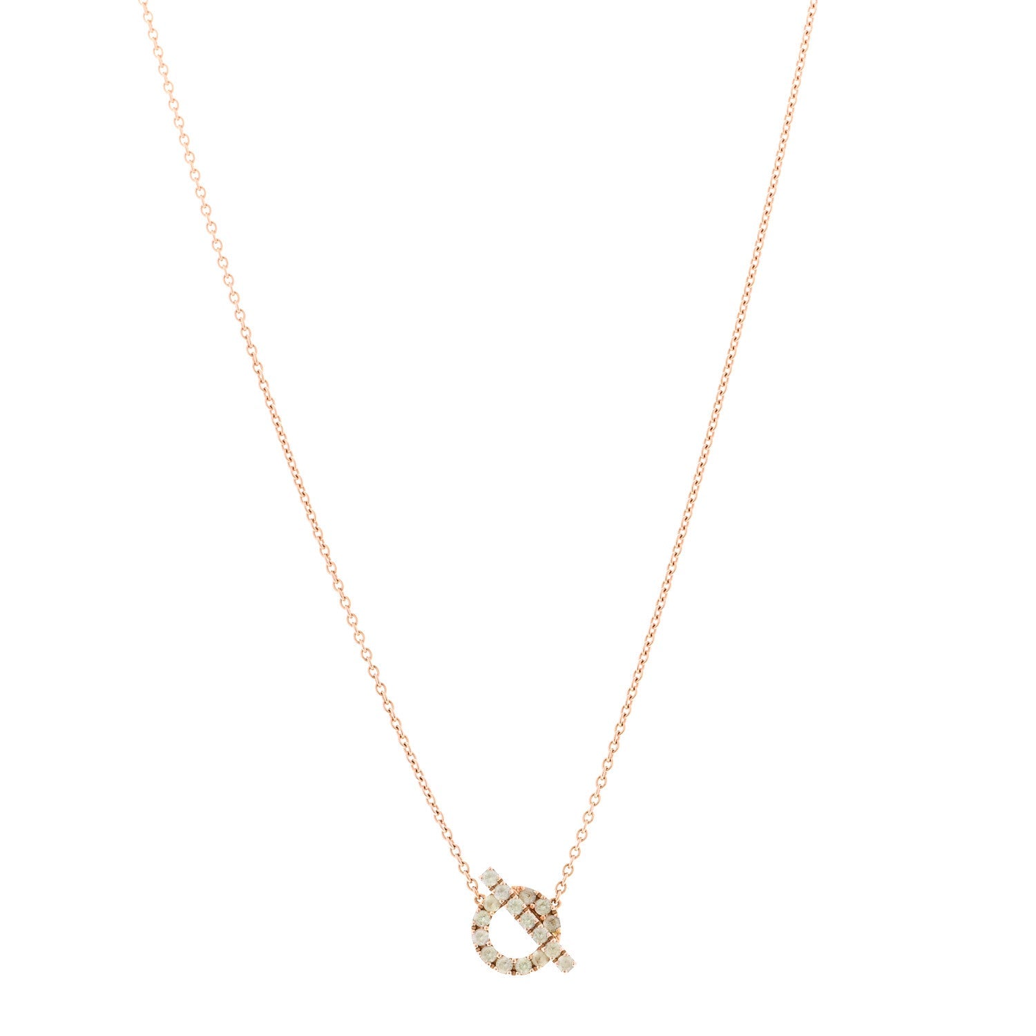 18K Rose Gold Green Sapphire Finesse Pendant Necklace