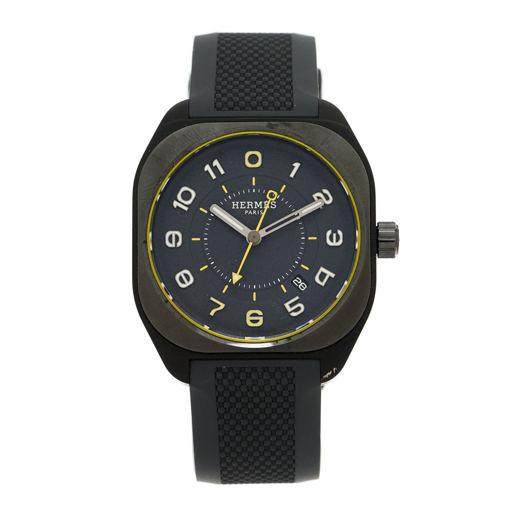 Graphene Nickel Rubber 39mm H08 Automatic Watch Noir