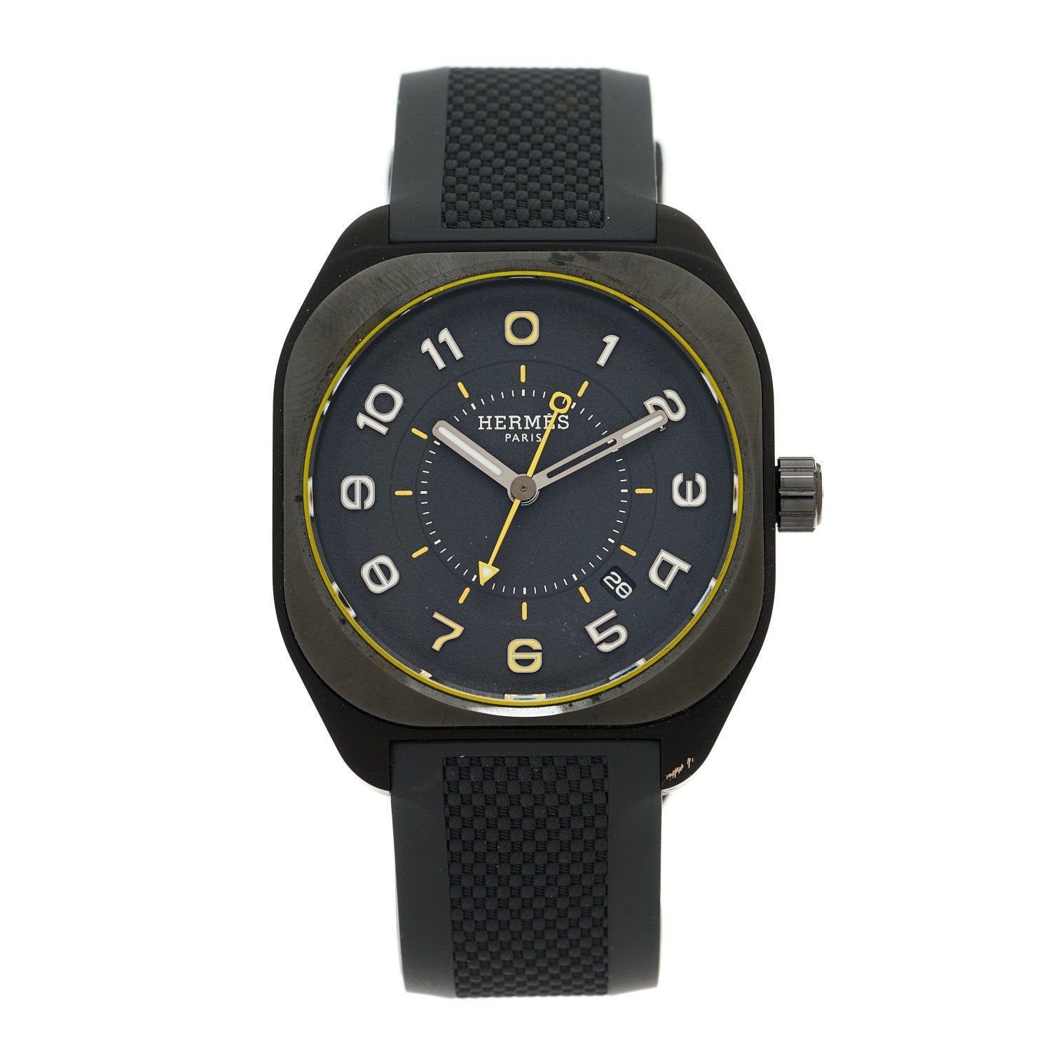 Graphene Nickel Rubber 39mm H08 Automatic Watch Noir