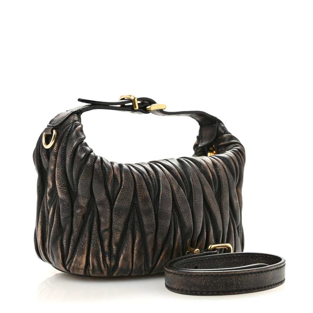 Nappa Matelasse Pouch Sand Coffee