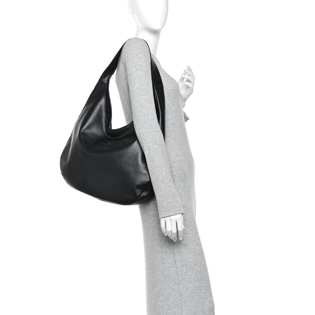 Soft Calf Softy Hobo Bag Black