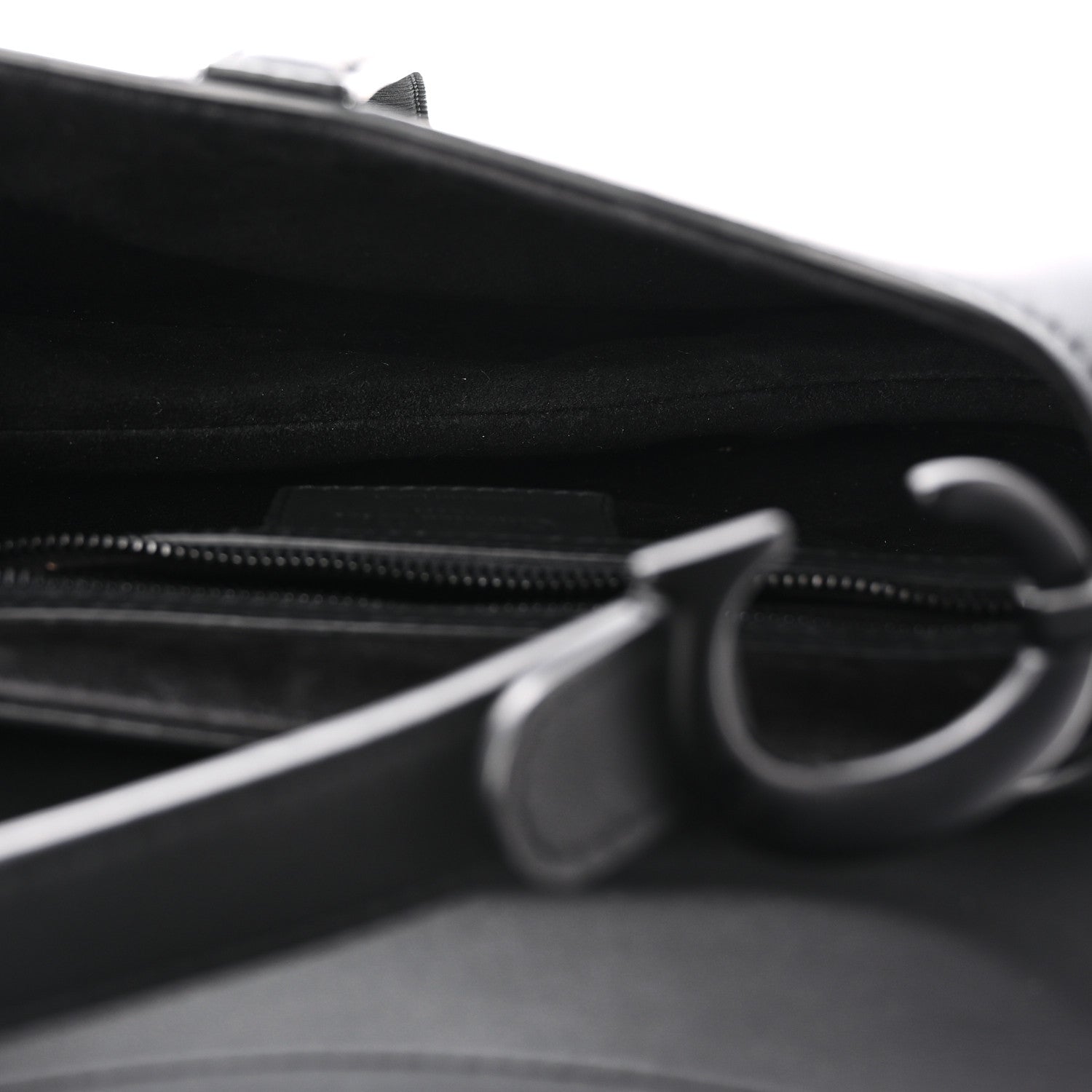 Ultra Matte Calfskin Saddle Bag Black