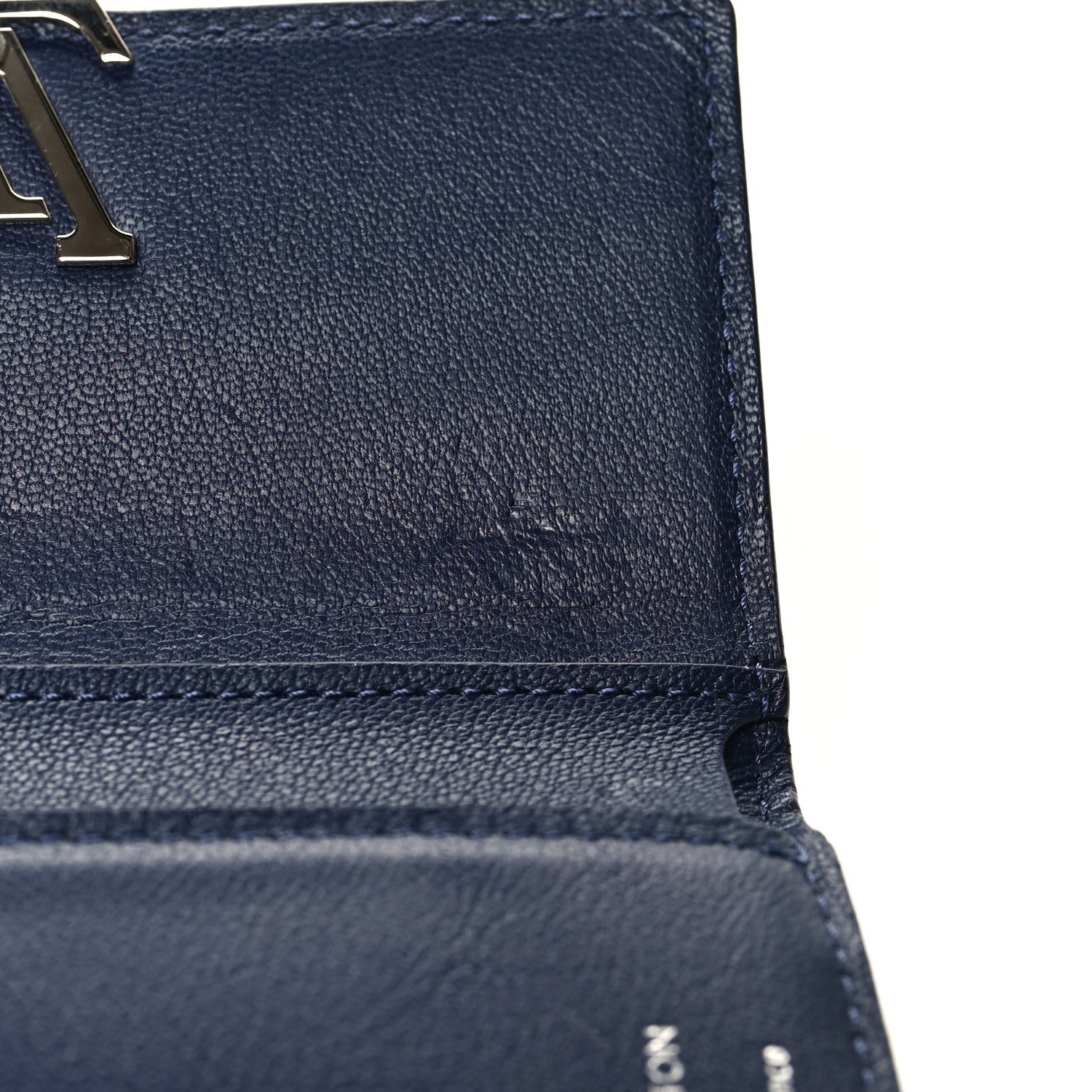 Crocodile Capucines Compact Wallet Saphir