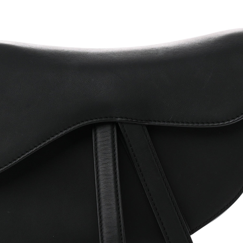 Ultra Matte Calfskin Saddle Bag Black