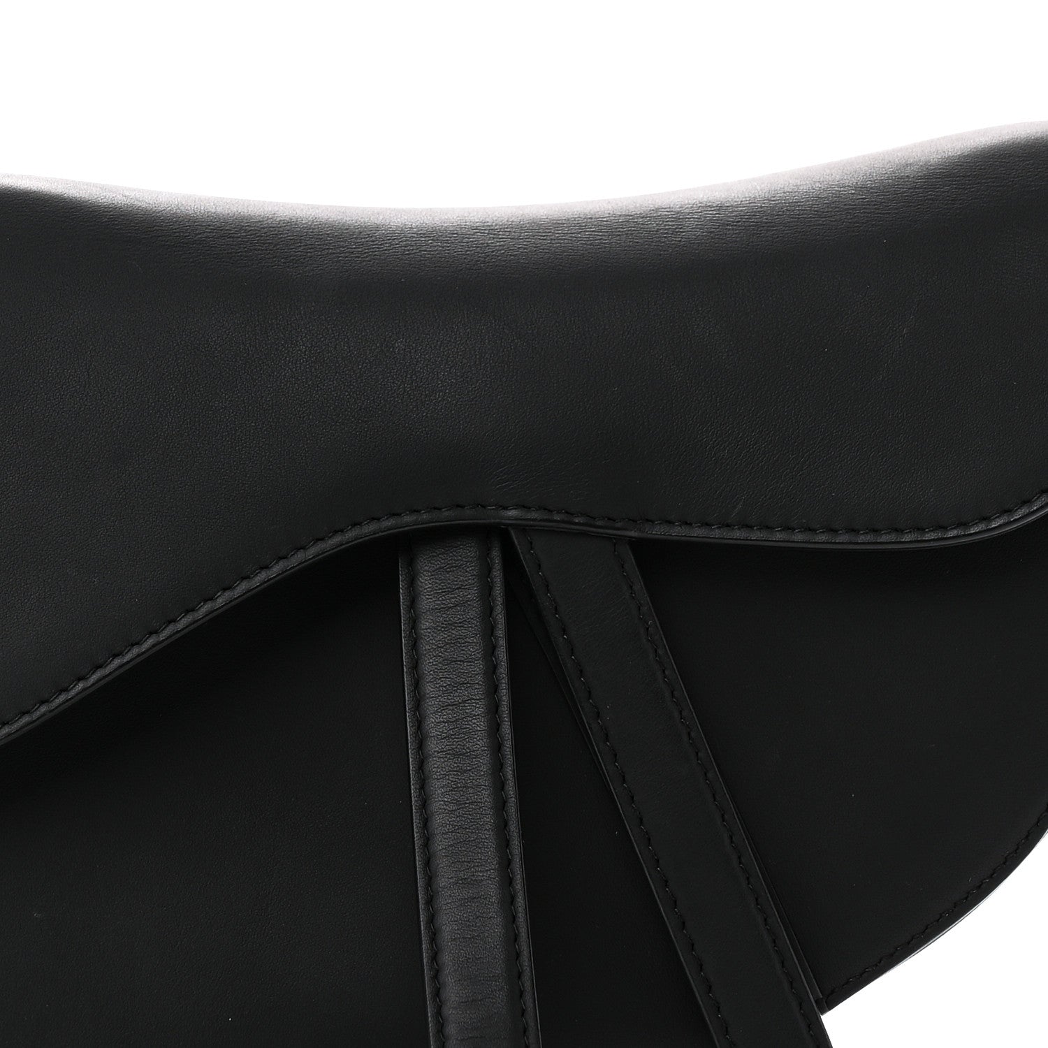 Ultra Matte Calfskin Saddle Bag Black