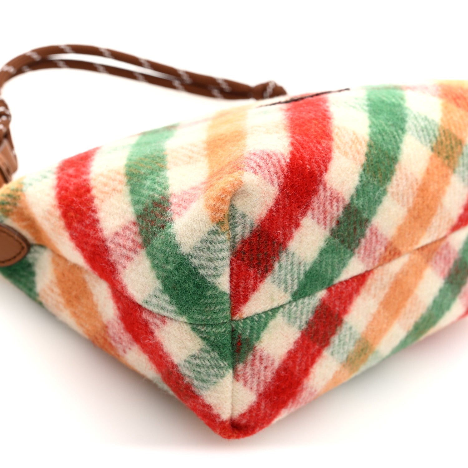 Tartan Matelasse Plaid Hand Bag Rosso Verde