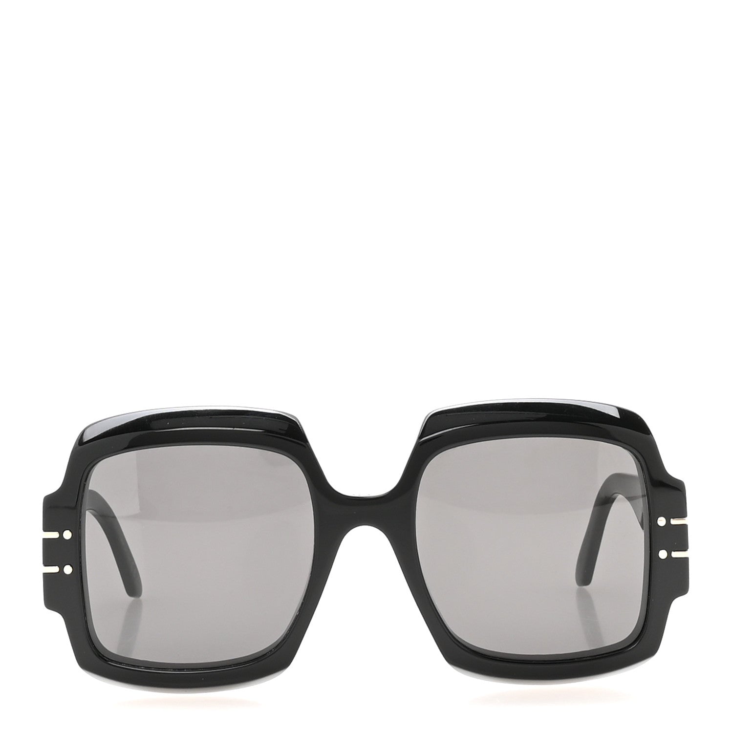 Acetate Diorsignature S1U Square Sunglasses Black