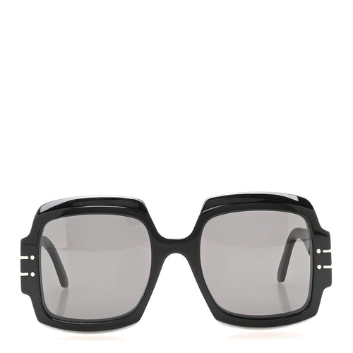 Acetate Diorsignature S1U Square Sunglasses Black