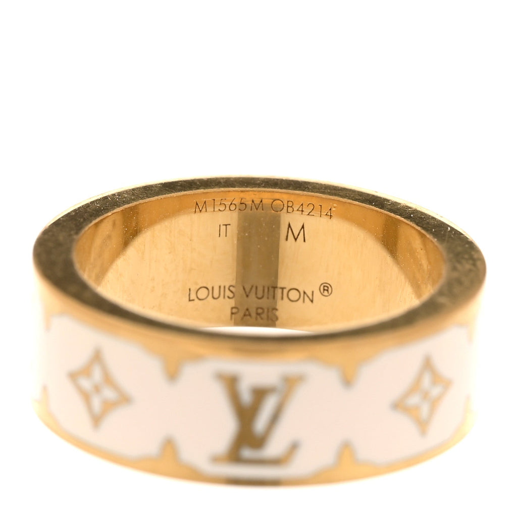 Metal Enamel Nanogram Ring M 54 7 White