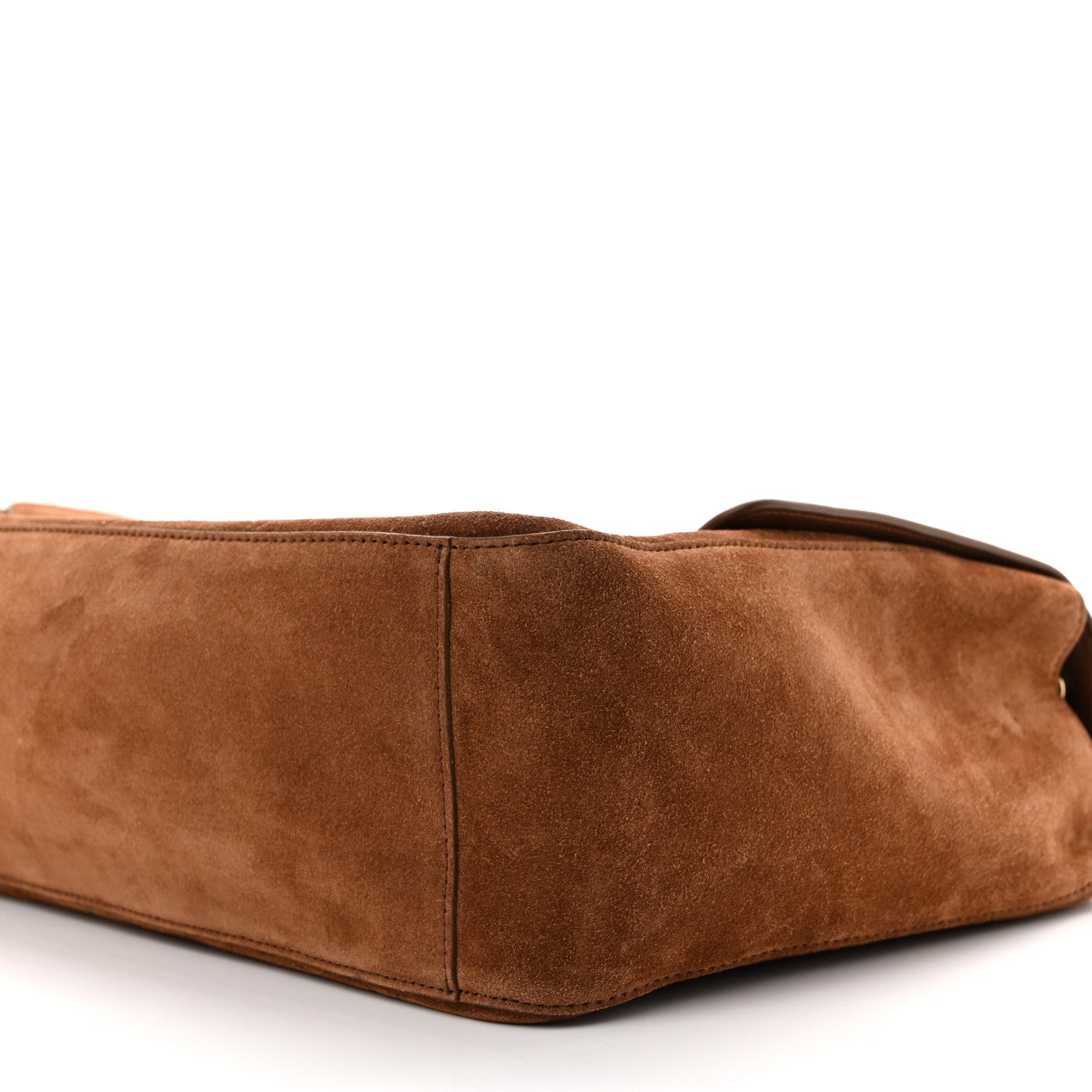 Suede Calfskin Souplissimo Maxi Flap Camel