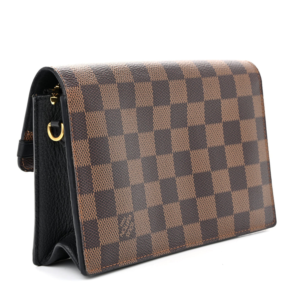 Damier Ebene Vavin Chain Wallet Black