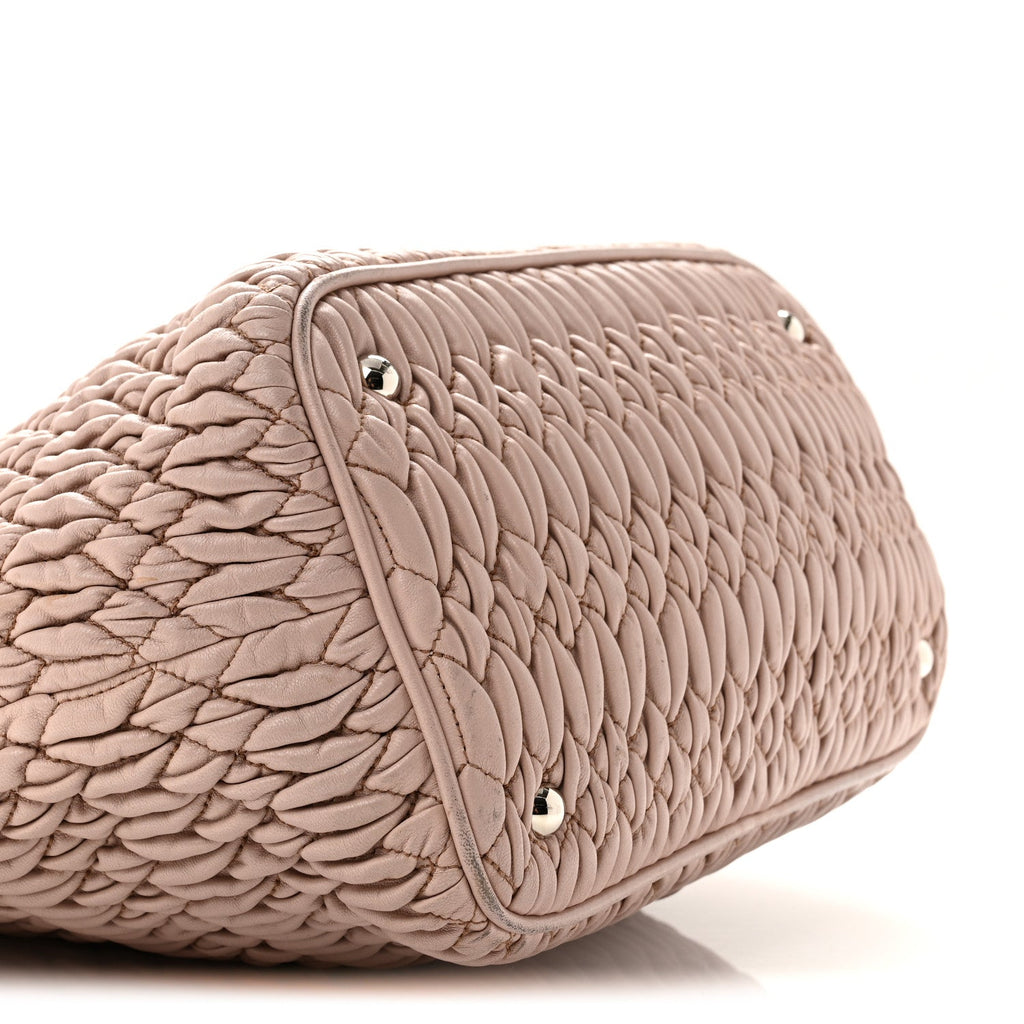 Nappa Matelasse Swarovski Crystal Tote Cammeo