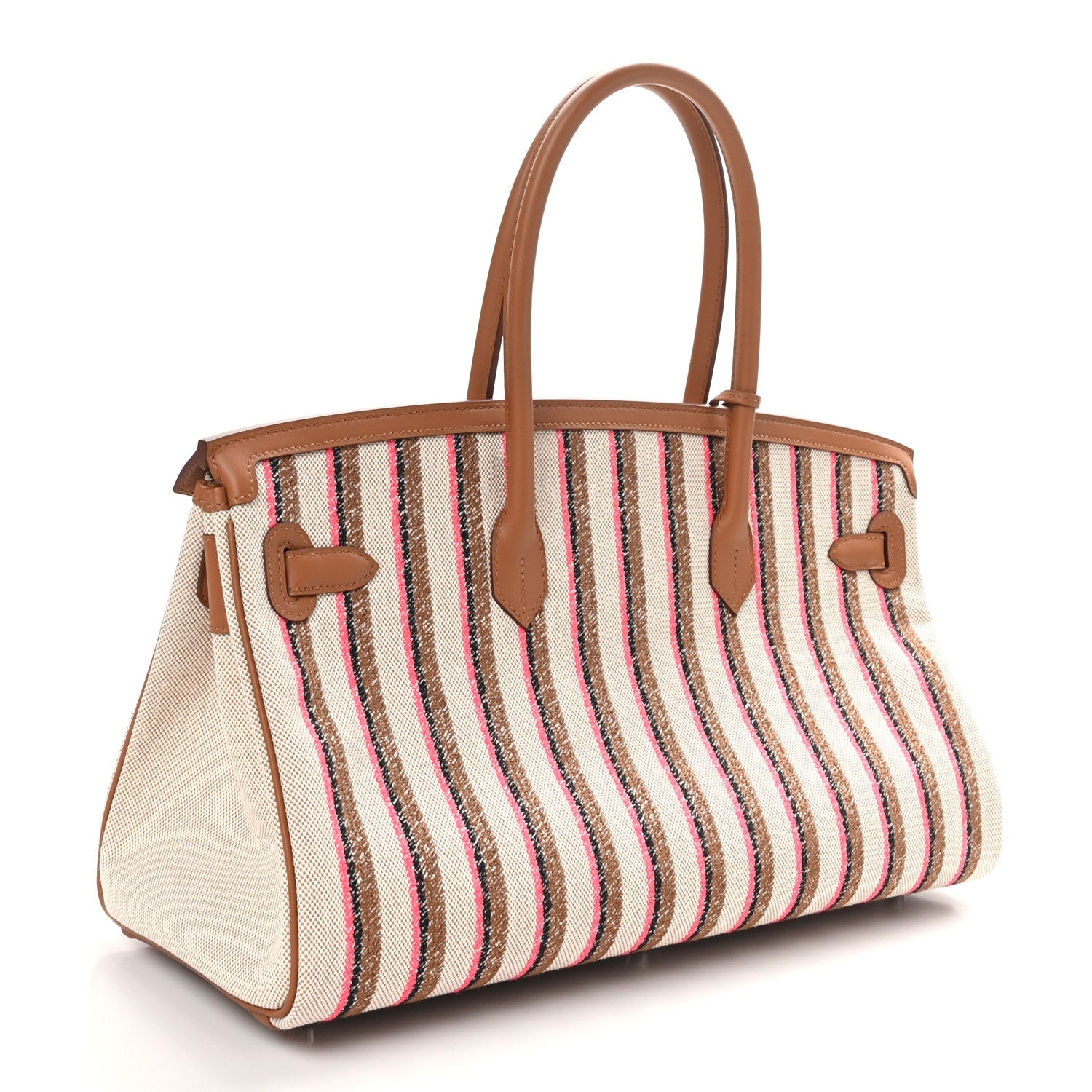 Toile Swift Broderie Shoulder Birkin Light 39 Gold Fauve Rose Pop Black