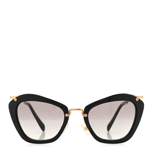 Acetate Metal Cat Eye Sunglasses SMU10N Black