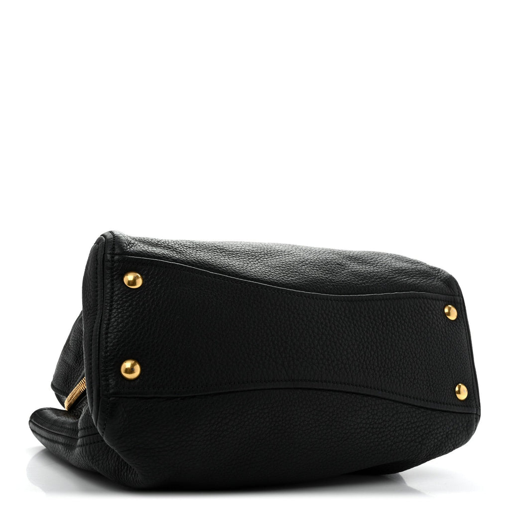 Vitello Daino Caribu Tote Black