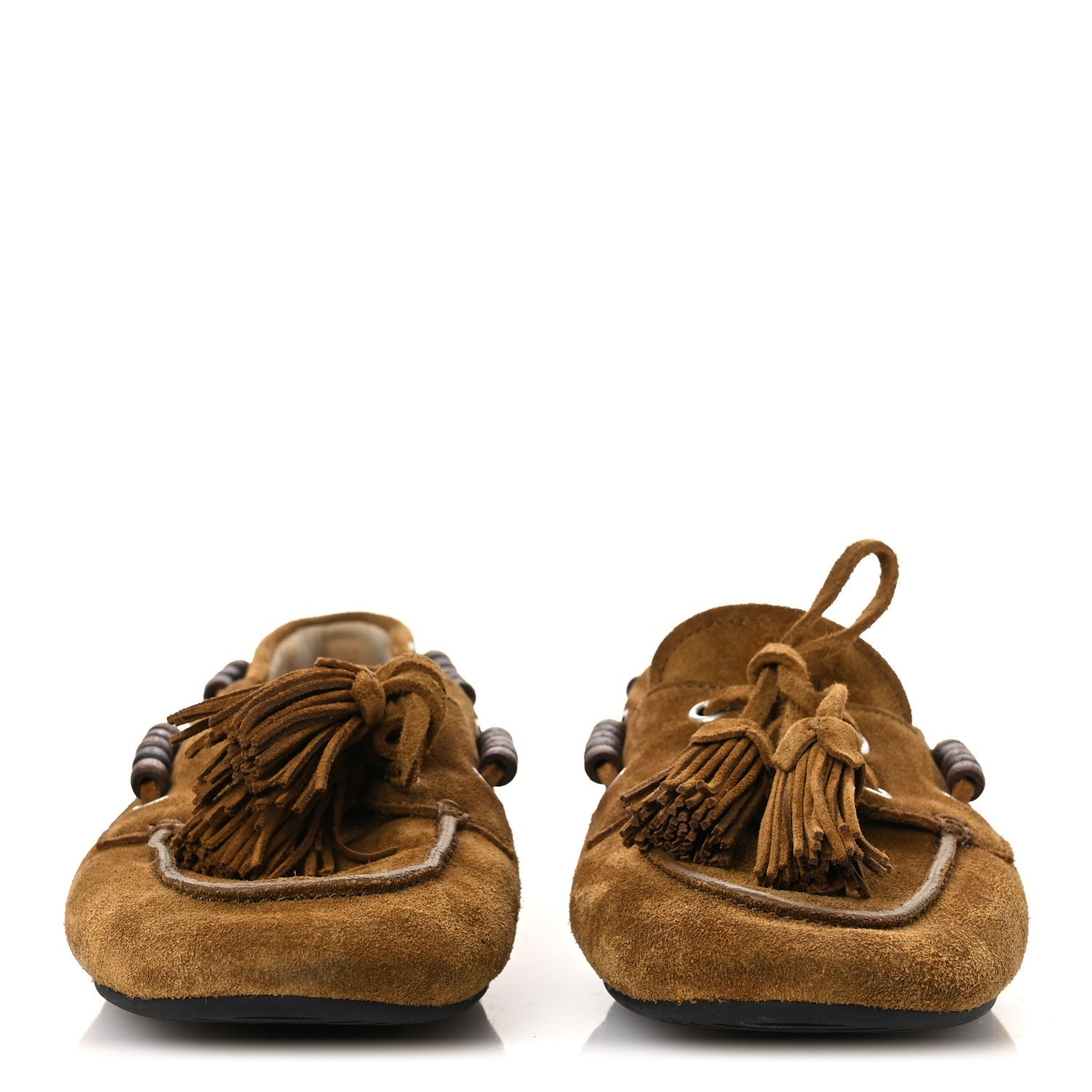 Suede Tassel Loafers 39 Olive Green