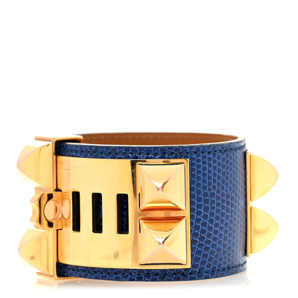 Lizard Collier De Chien CDC Bracelet T2 Bleu Saphir